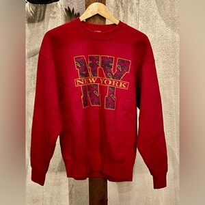 90s VNTG Red New York Crew Neck